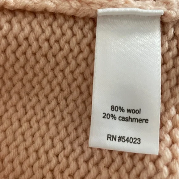 NWT Derek Lam Athleta L sweater Village Blush Pink Cashmere Crew Neck Chunky - Picture 6 of 12